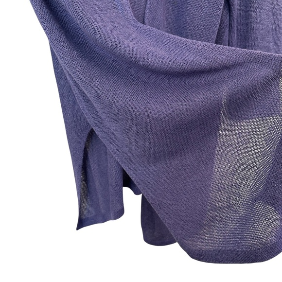 J Jill Long Length Duster Open Front Cardigan Womens XL Linen Blend Lagenlook - Picture 8 of 16